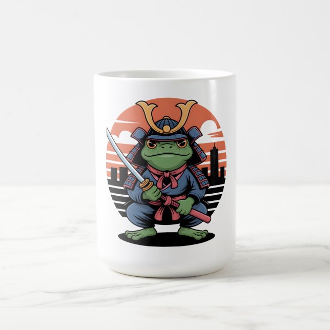 Samurai frog warrior coffee mug (Center)