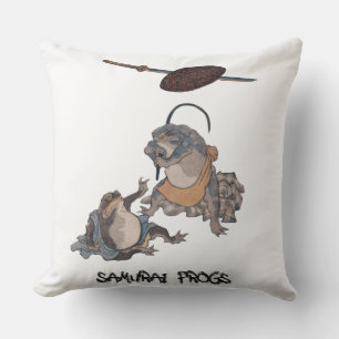 SAMURAI FROGS SCENE #1 CUSHION