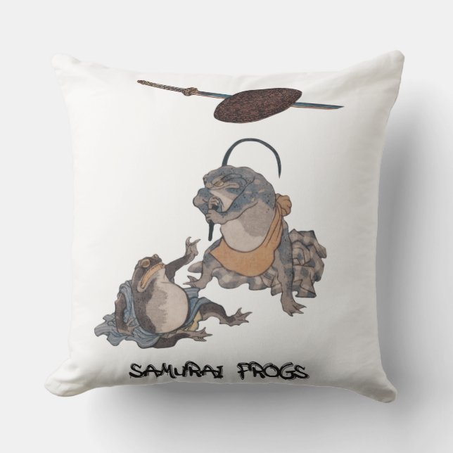 SAMURAI FROGS SCENE #1 CUSHION (Front)