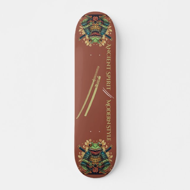 Samurai frug warriors  skateboard (Front)