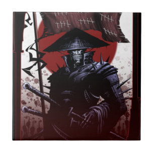 Samurai_ghost Ceramic Tile