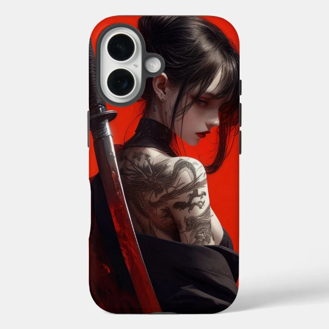 Samurai girl  Case-Mate iPhone case (Back)
