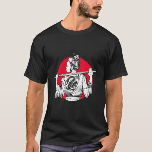 Samurai Girl Tattoo Japan Katana Sword Ninja Warri T-Shirt