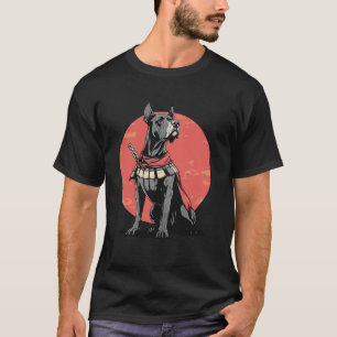 Samurai Great Dane Dog Japanese Ukiyo-e Style Dogs T-Shirt