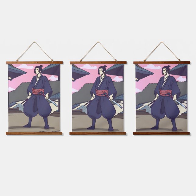 samurai hanging tapestry (Triple)