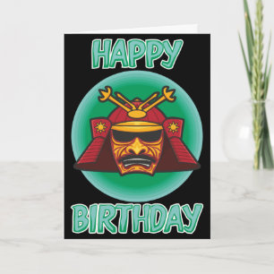 Samurai Helmet Birthday Card