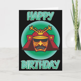Samurai Helmet Birthday Card
