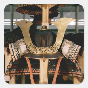 Samurai helmet, mid 14th century square sticker