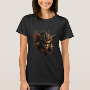 Samurai Helmet Warrior Bushido Oni Mask Japanese C T-Shirt