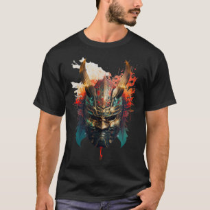 Samurai Helmet Warrior Bushido Oni Mask Japanese C T-Shirt