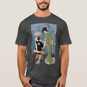 Samurai I Got Vaccinated Ukiyoe Geisha (2) T-Shirt