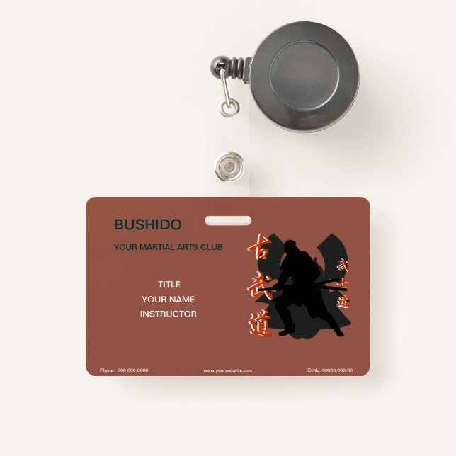 Samurai ID Badge (Front with Retractable)