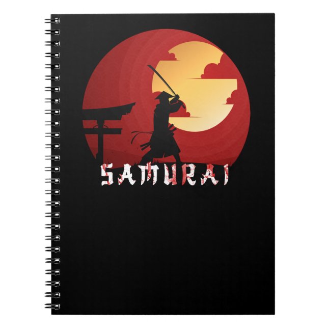 samurai , iliustration Cool ninja effect Notebook (Front)
