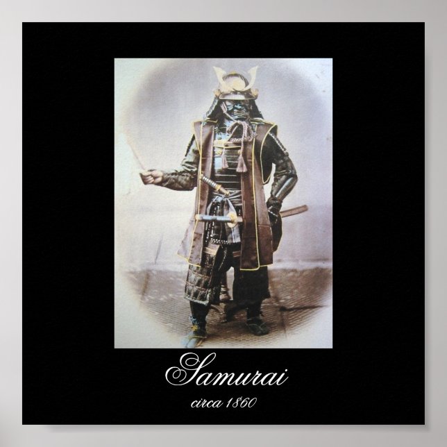 Samurai in Armour circa 1860 (Photo) Poster (Front)