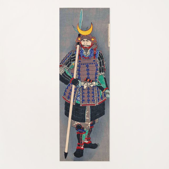 Samurai in Armour, Tsukioka Yoshitoshi Yoga Mat (Front)