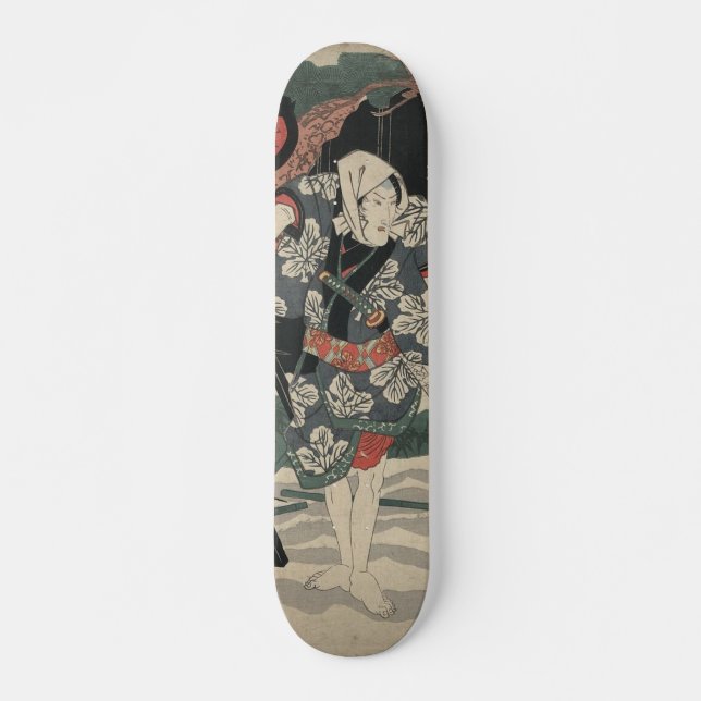 Samurai in the Snow in Japan circa 1825 Skateboard (Front)