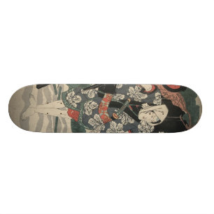 Samurai in the Snow in Japan circa 1825 Skateboard