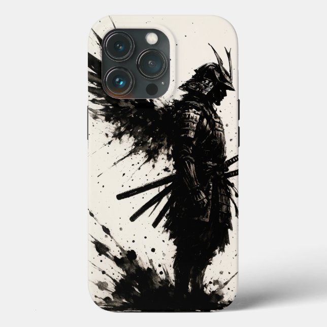 Samurai Ink Art - iPhone Warrior Hull with Wings Case-Mate iPhone Case (Back)