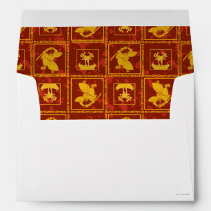 Samurai Jack & Aku Golden Silhouette Tile Pattern Envelope