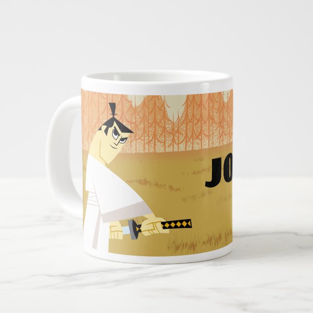 Samurai Jack Drawing Sword Large Coffee Mug (Front Left)