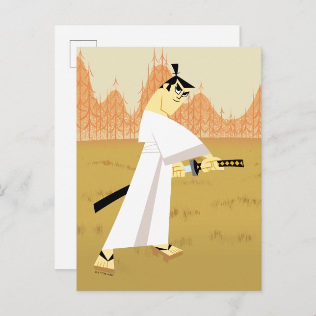 Samurai Jack Drawing Sword Postcard (Front/Back)