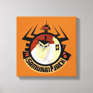 Samurai Jack In Aku Futuristic Frame Canvas Print