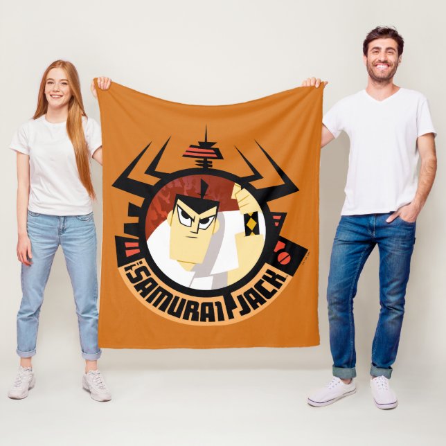 Samurai Jack In Aku Futuristic Frame Fleece Blanket (In Situ)