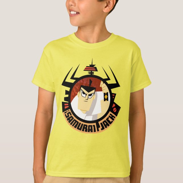 Samurai Jack In Aku Futuristic Frame T-Shirt (Front)