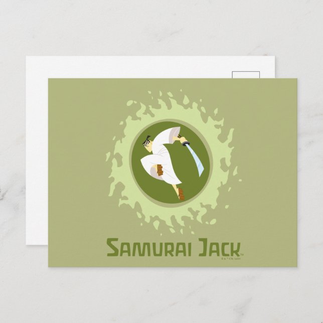 Samurai Jack Leaping Graphic Postcard (Front/Back)