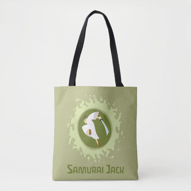 Samurai Jack Leaping Graphic Tote Bag (Front)
