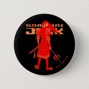 Samurai Jack Red Warrior Graphic 6 Cm Round Badge