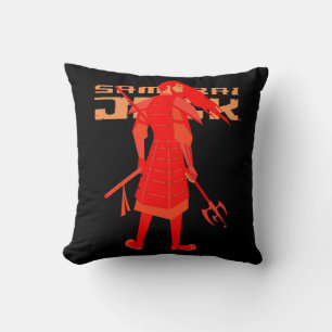 Samurai Jack Red Warrior Graphic Cushion