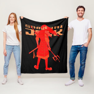 Samurai Jack Red Warrior Graphic Fleece Blanket