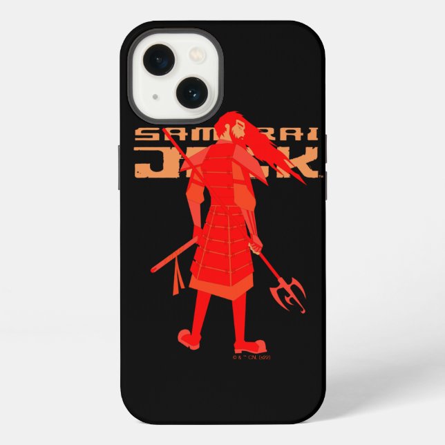 Samurai Jack Red Warrior Graphic iPhone Case (Back)