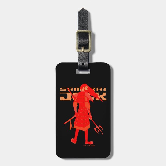 Samurai Jack Red Warrior Graphic Luggage Tag (Front Vertical)