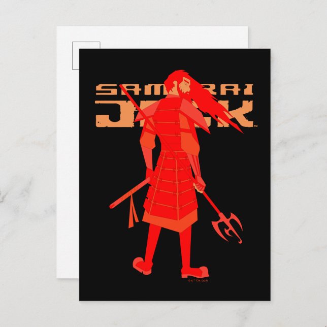 Samurai Jack Red Warrior Graphic Postcard (Front/Back)