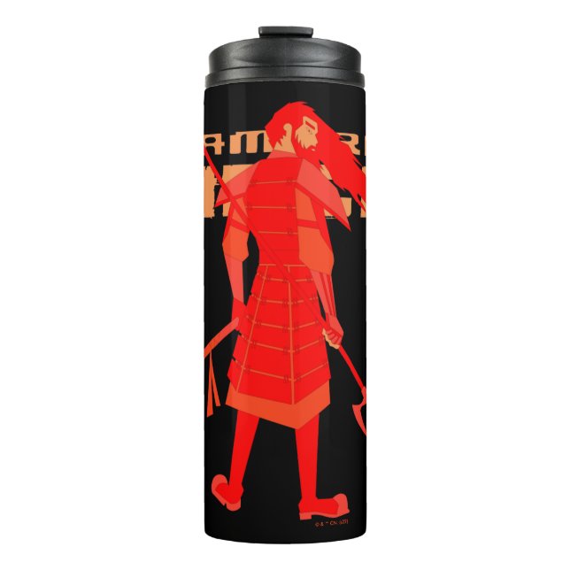 Samurai Jack Red Warrior Graphic Thermal Tumbler (Front)