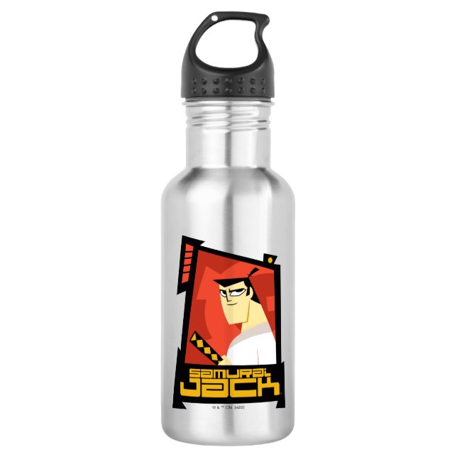 Samurai Jack Smiling Futuristic Frame Graphic 532 Ml Water Bottle (Front)