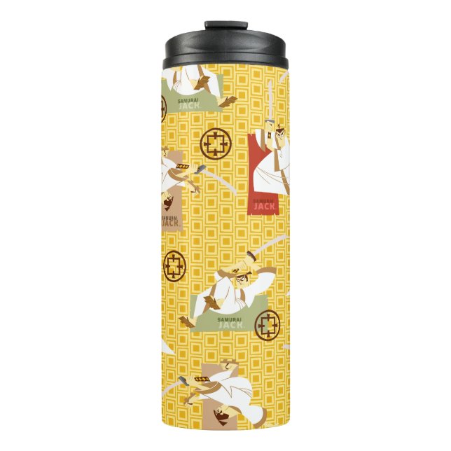 Samurai Jack Sword Poses Character Art Pattern Thermal Tumbler (Front)
