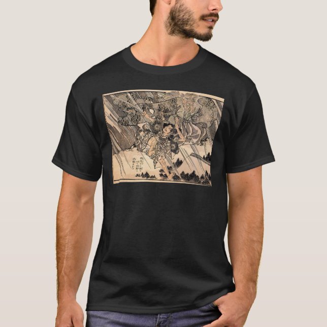 Samurai Japanese Painting c. 1800's T-Shirt (Front)