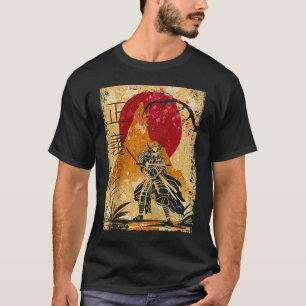 Samurai Japanese Vintage Fighter Retro Raglan Base T-Shirt