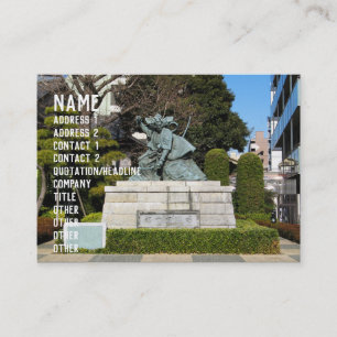 Samurai Kamakura Gongoro Kagemasa Kabuki Statue Business Card