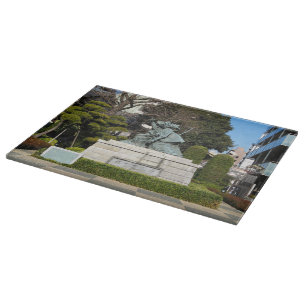 Samurai Kamakura Gongoro Kagemasa Kabuki Statue Cutting Board