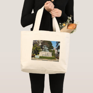 Samurai Kamakura Gongoro Kagemasa Kabuki Statue Large Tote Bag