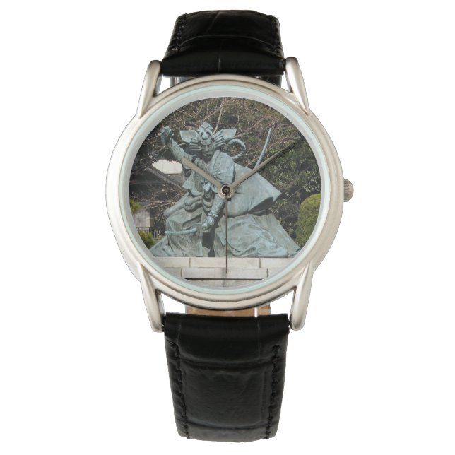Samurai Kamakura Gongoro Kagemasa Kabuki Statue Watch (Front)
