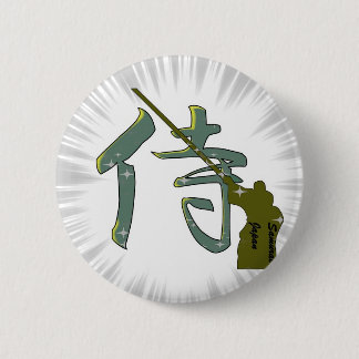Samurai Kanji 6 Cm Round Badge