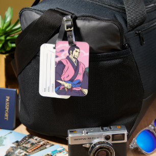 samurai luggage tag