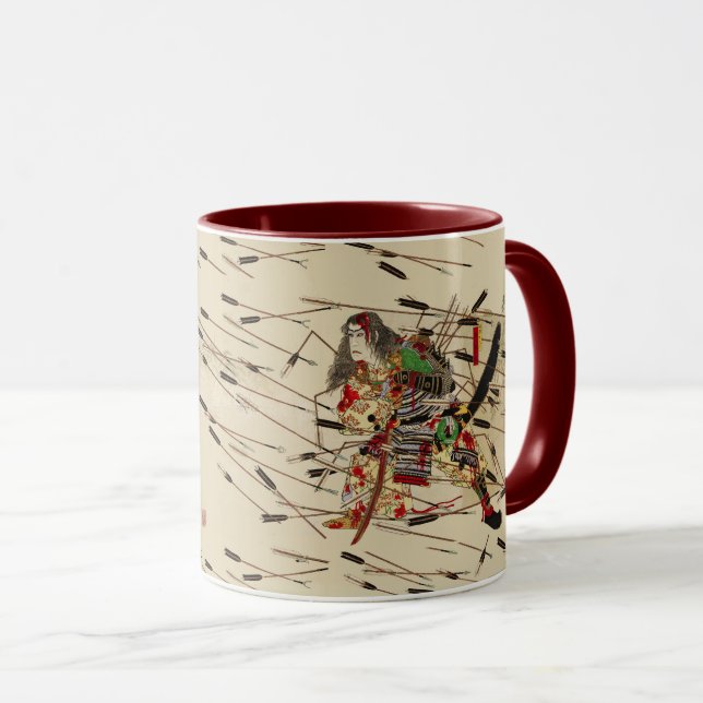 SAMURAI MASATSURA IS FIGHTING IN SHOWER OF ARROWS MUG (Front Right)