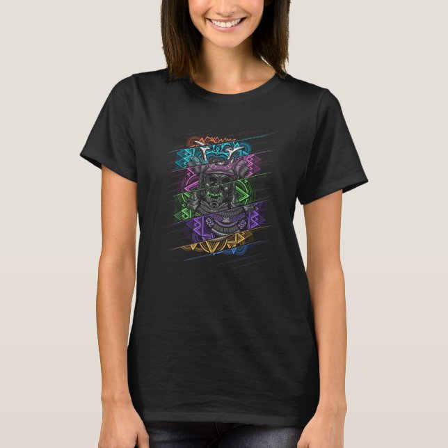 Samurai Mask Distorted T-Shirt (Front)