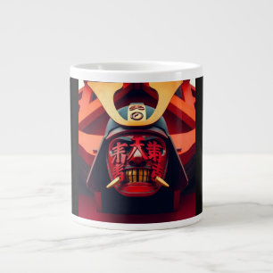 Samurai mask large coffee mug